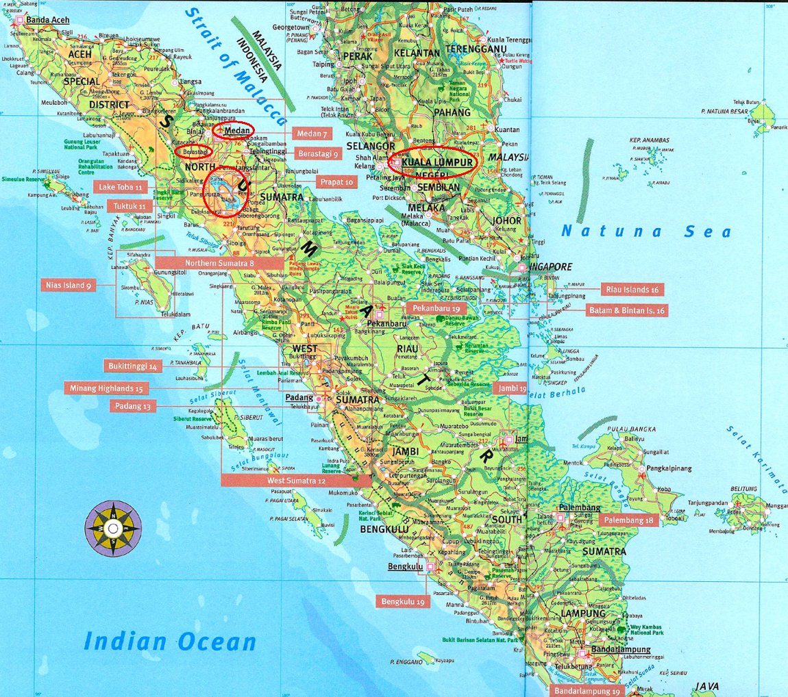 Lake Toba auf der Insel Sumatra in Indonesien